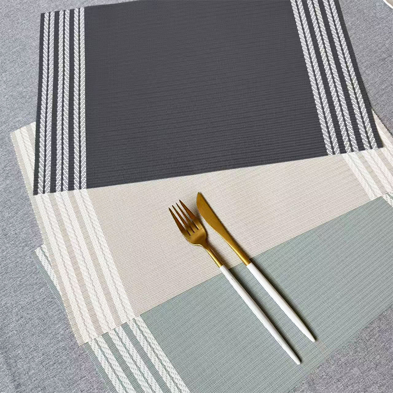Durable PVC Placemats Non Slip Customizable for Home Outdoor Office Dining Tables HLPLA1001